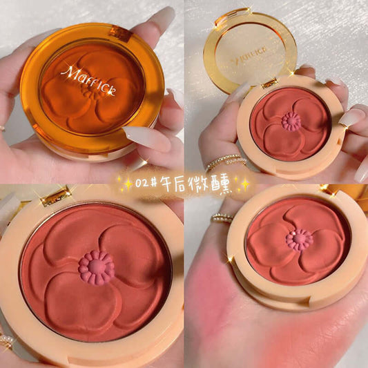 Maffick flower warm two-color blush powder delicate skin brightening skin color high color color color lazy blush