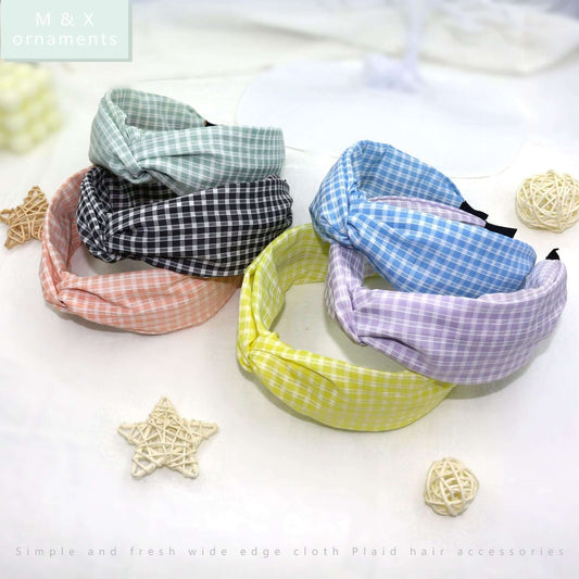 Korean version of the small clear fabric headband network red minimalist knot hair accessories out to wash the face