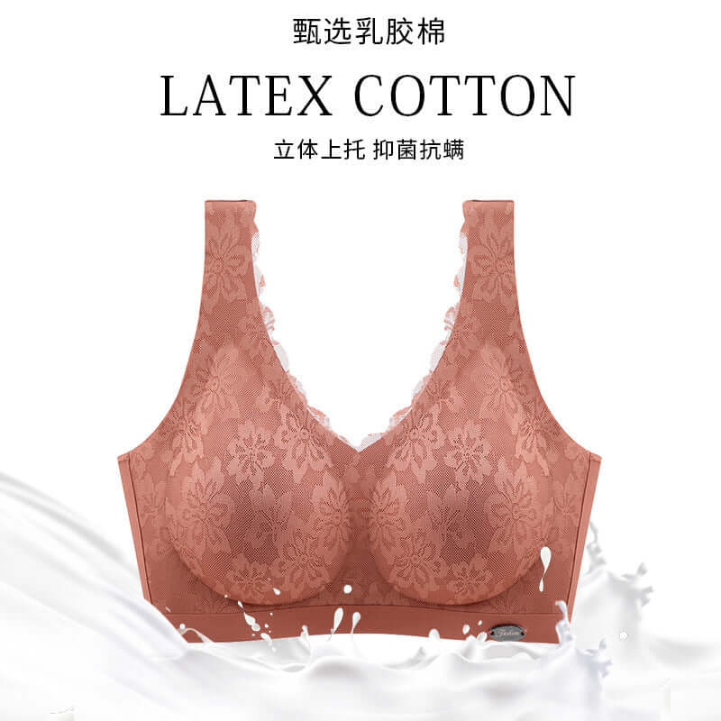 Women's Latex Cotton Bra-Lingerie w/ No Steel Ring