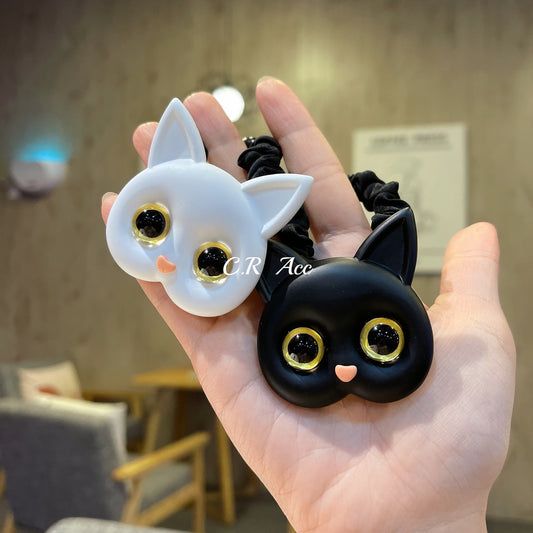 New head rope cute cat hair rope small intestines ring hair ring girl meatball head rope hair rubber band head decoration