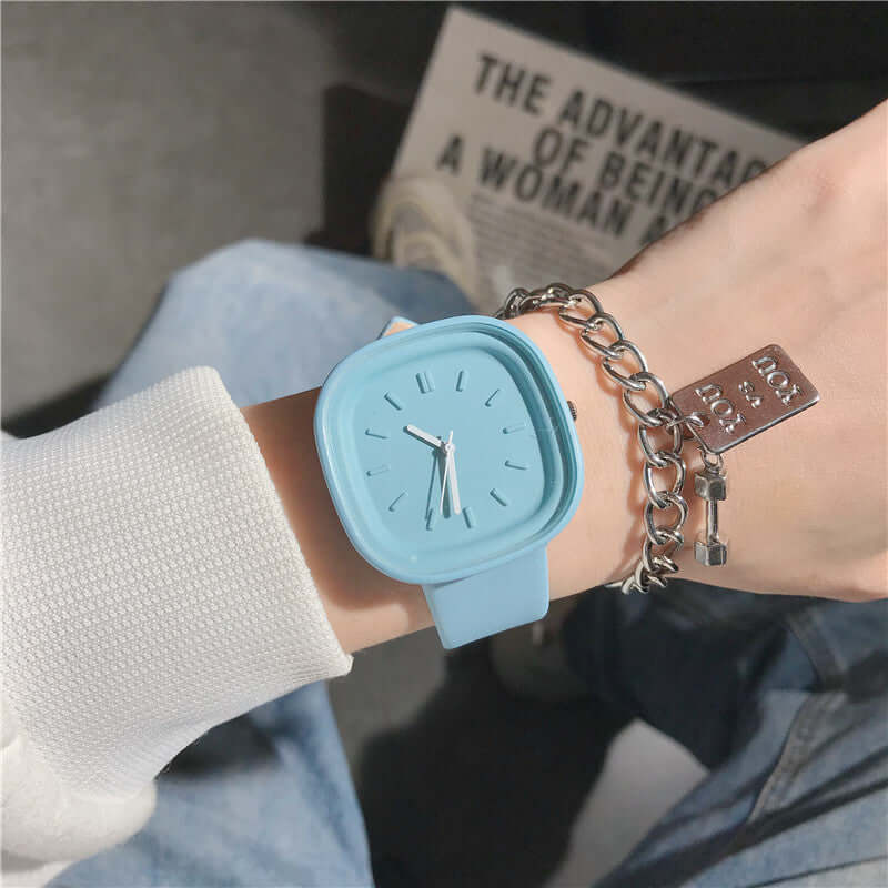 ins minimalist girl model fashion square simple watch temperament high value junior high school student quartz women's watch