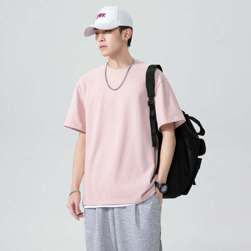 Short-sleeved T-shirt male 2021 new short sleeve T-shirt men's summer cotton bottoming shirt tide card loose trend summer dress