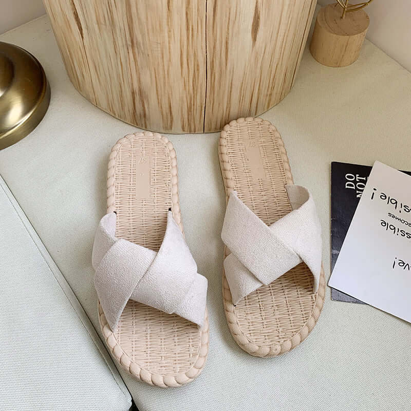 Slippers female summer wear 2021 Korean version of the new beach flat lazy pregnant women shoes