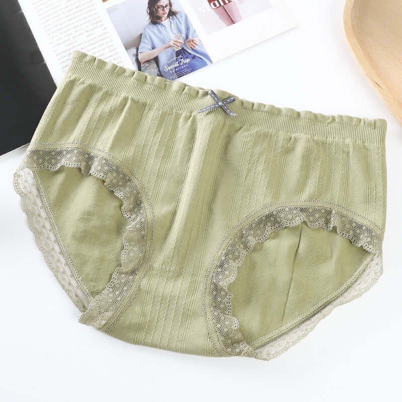 Cute Basics Panties - Breathable Cotton Antibacterial w/ Lace Lining