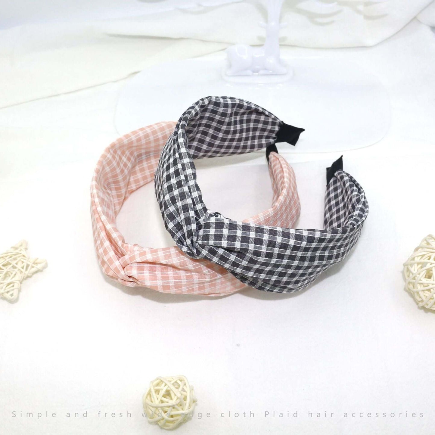 Korean version of the small clear fabric headband network red minimalist knot hair accessories out to wash the face