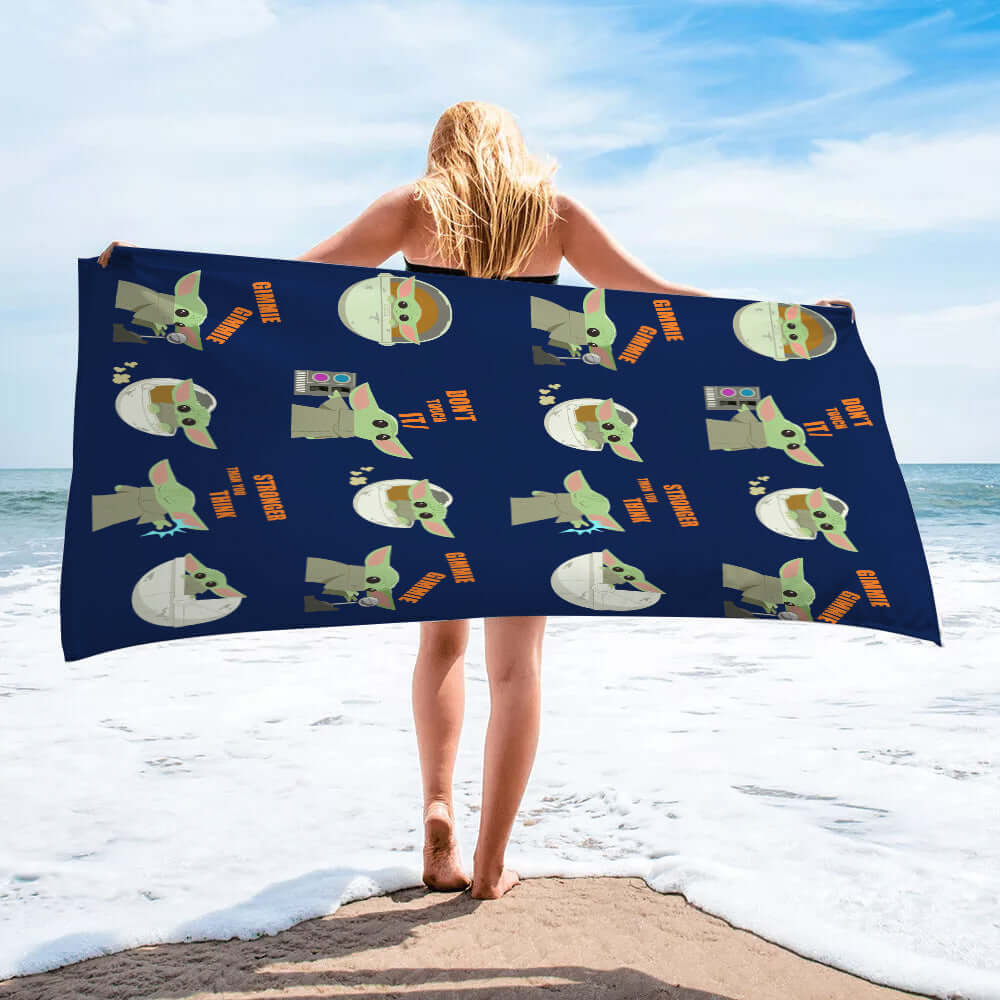 Cross-border special for microfiber printing beach towel custom print swimwood sweat beach seat patinawear bath towel