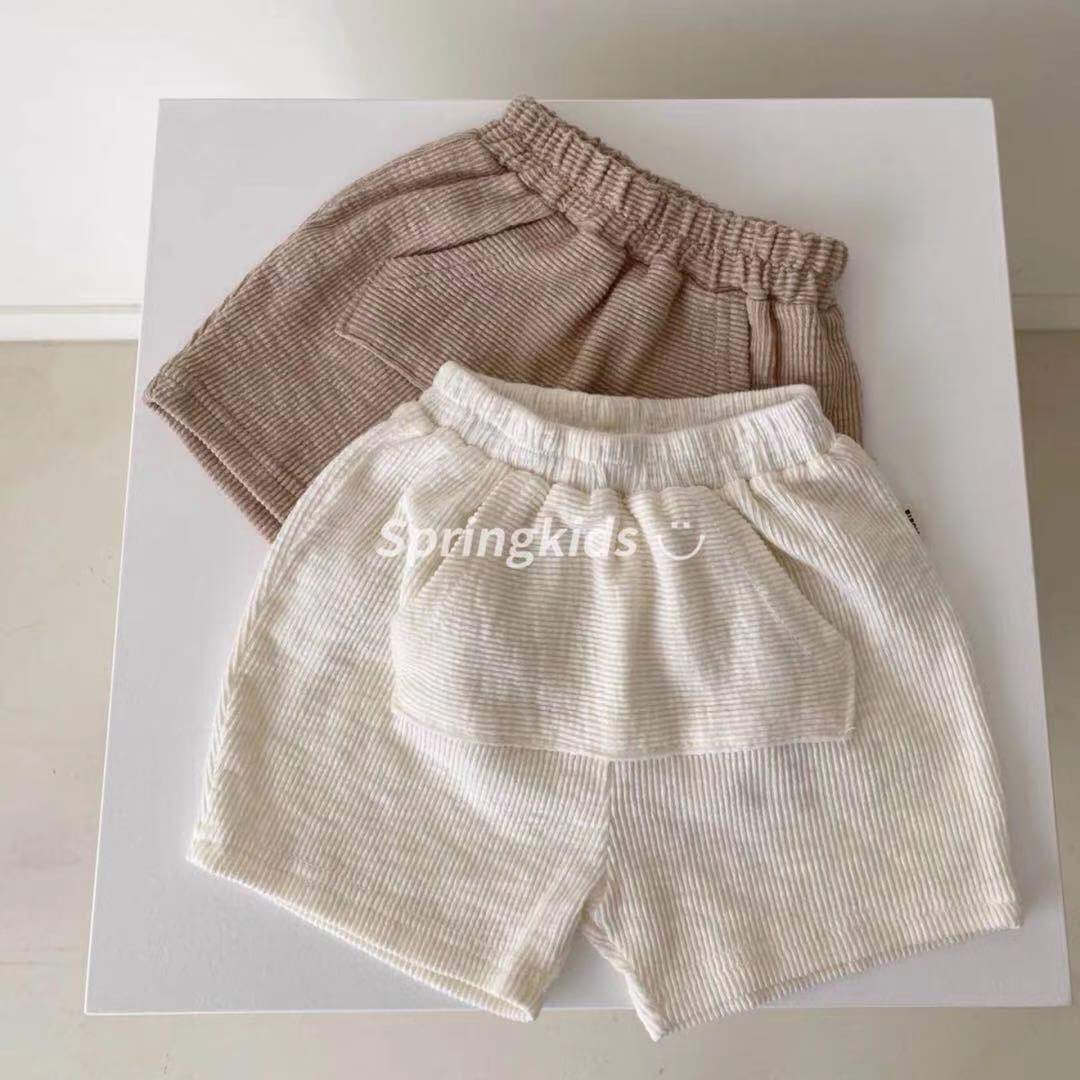 2022 ins Korean version of the newborn baby summer short-sleeved jumpsuit simple and comfortable threaded triangle romper T-shirt