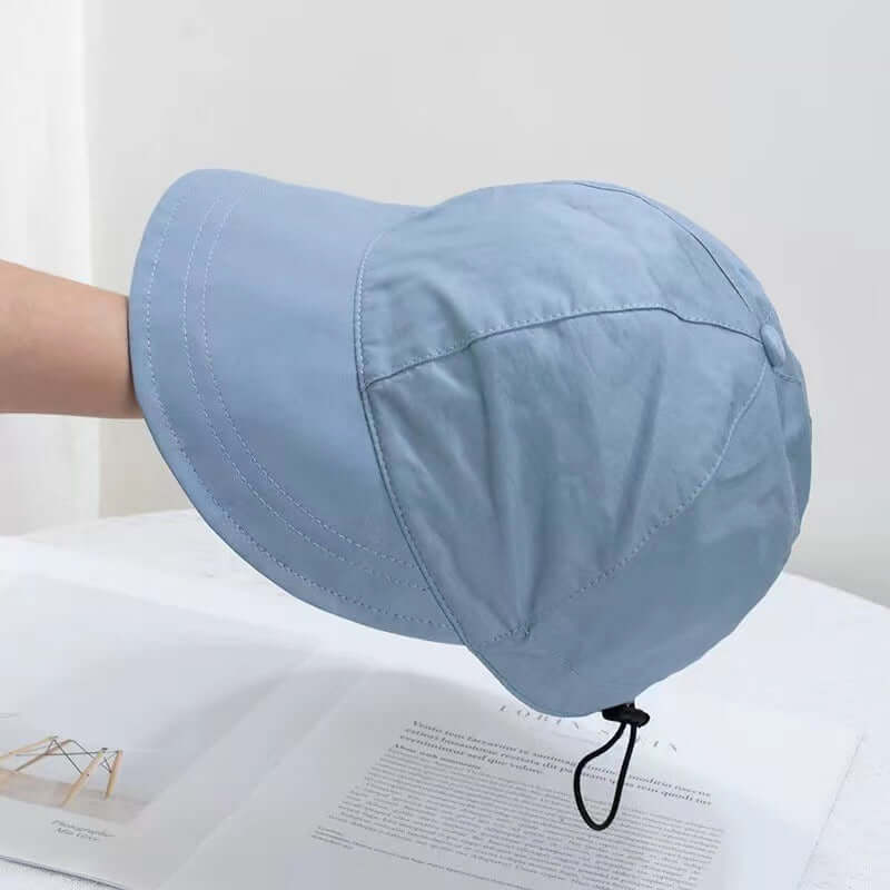 Summer sunscreen hat trending fashion drawstring foldable face small baseball fisherman hat