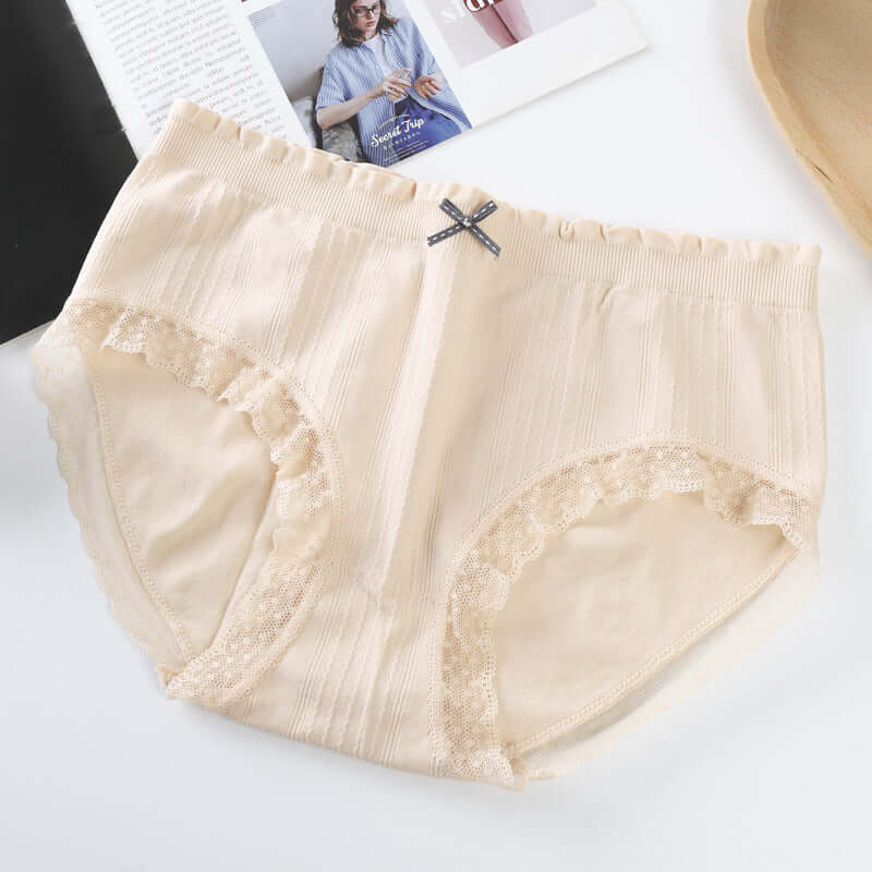 Cute Basics Panties - Breathable Cotton Antibacterial w/ Lace Lining