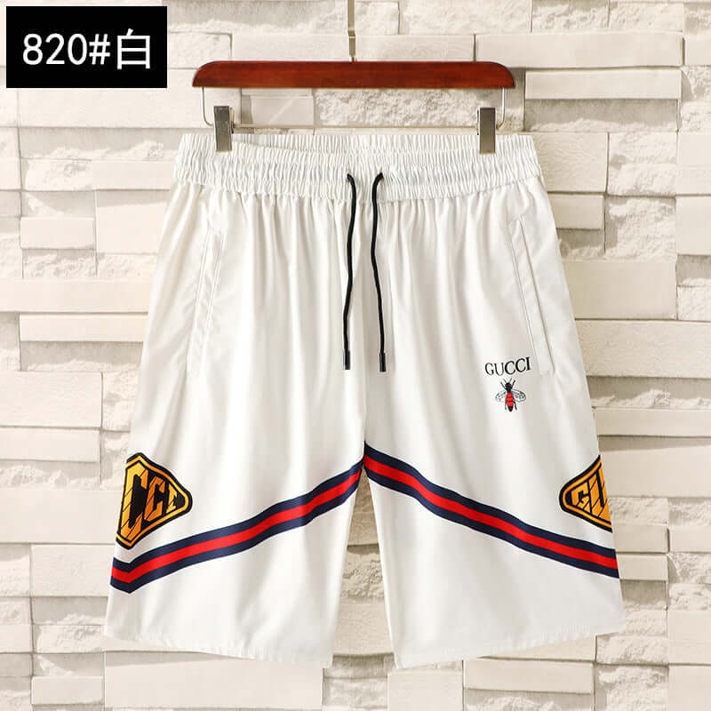 Summer new casual pants men's goods trend straight loose ice silk shorts tide card thin five pants beach pants