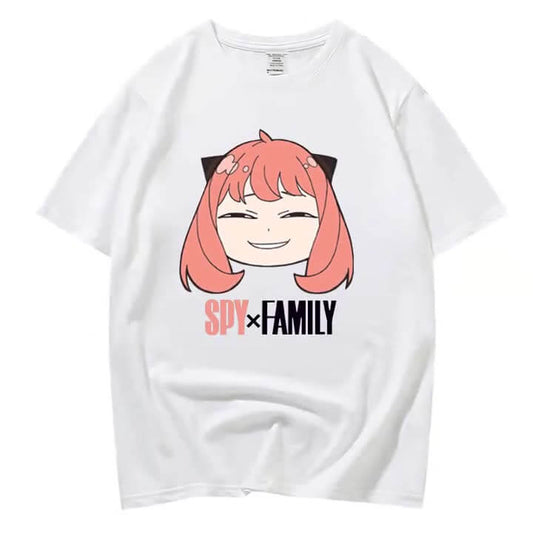 2022 new anime character spy play around the house printing round neck men and women short sleeve T-shirt one piece on behalf of the hair