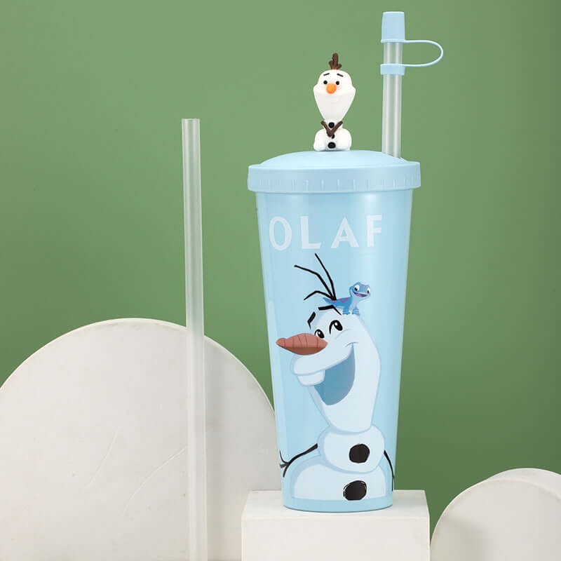 straw cold water cup large-capacity cartoon male and female students summer new home coffee milk tea juice cup