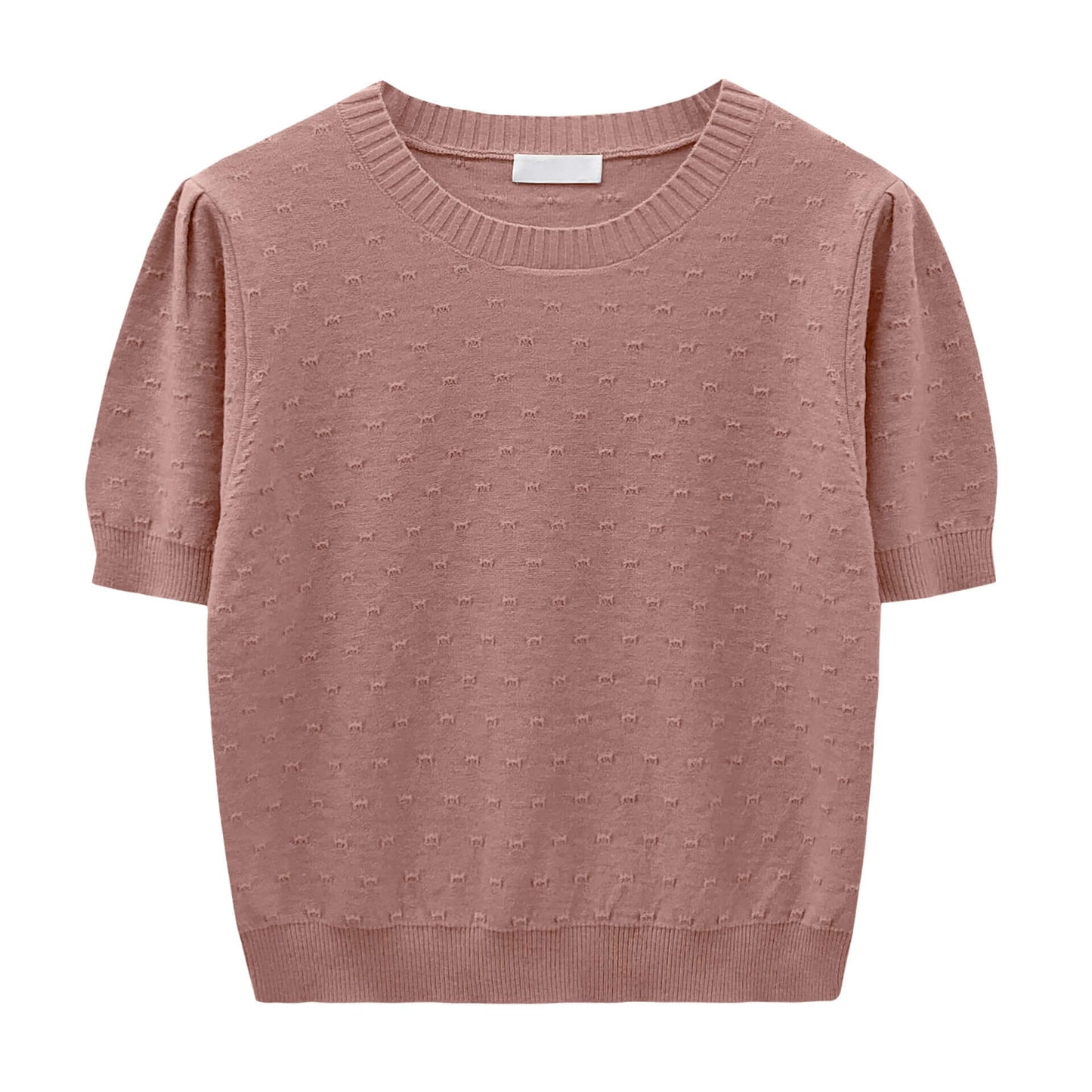 Allo fu retro tornadium cashmere knitted short sleeve 2021 early autumn Korean version of the loose head sweater 18581