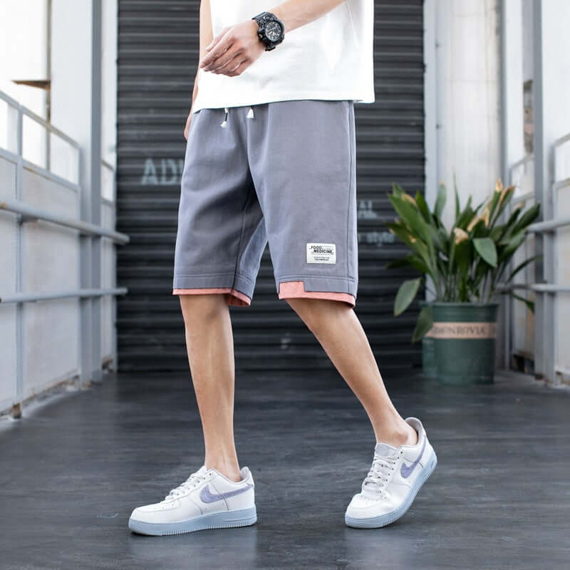 Five-point cotton shorts men's summer 2021 new tide large size loose casual pants summer boys sports pants thin