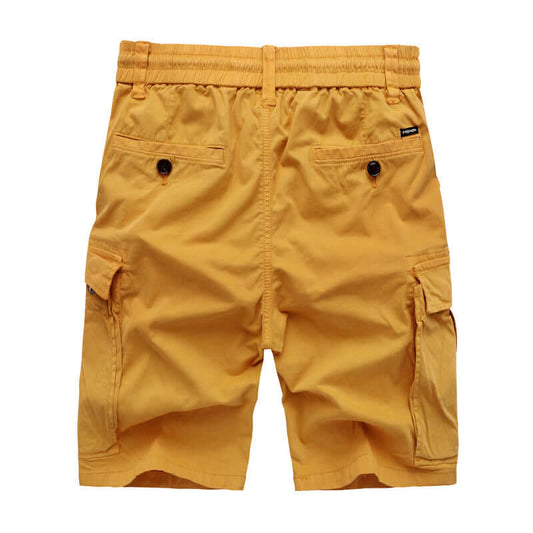 Amazon cross-border foreign trade 97% cotton solid color large size loose straight tooling shorts men's five-point pants Vipshop