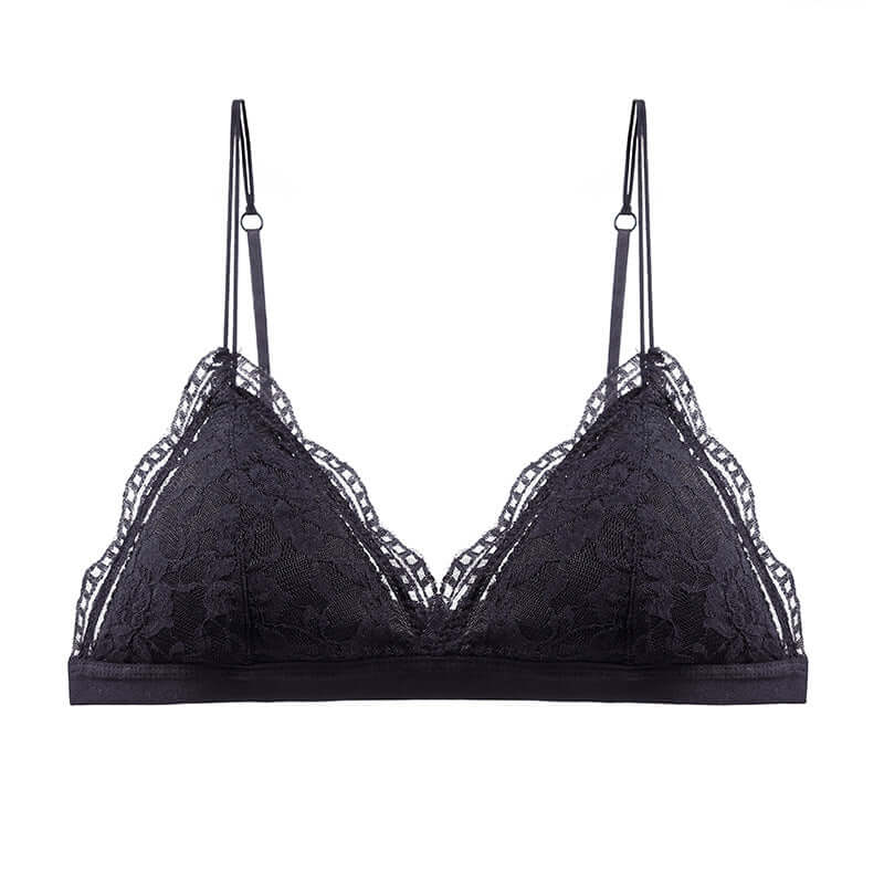 Women's Thin Bra -Lace French Lingerie-No Steel Ring