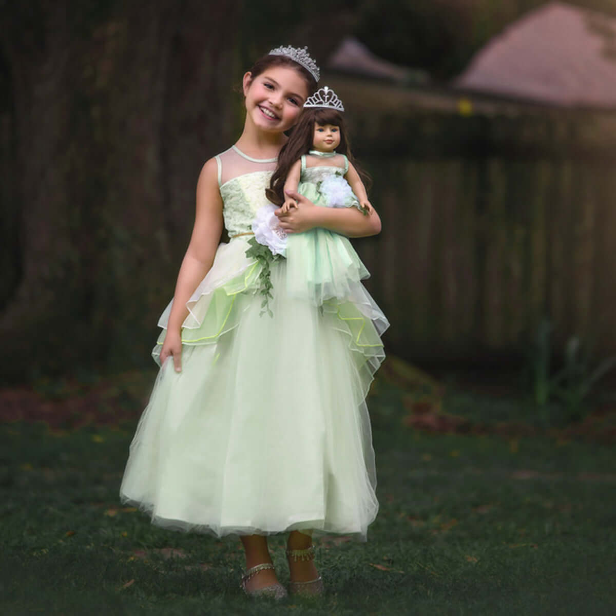 Frog prince princess tutu skirt halloween tiana Tiana cosplay costumes forest fairy tulle skirt