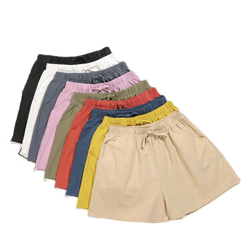 2021 new loose linen large size student sports casual cotton and linen shorts female summer wide leg pants manufacturers wholesale