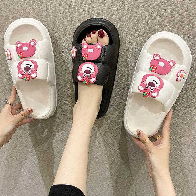 Women's Cute Cartoon Rubber Sole Flip Flops