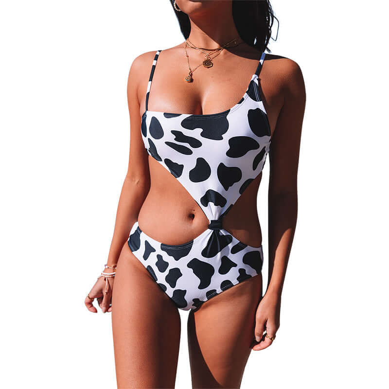 Shiying new split swimsuit stitching bikini leopard print swimsuit female