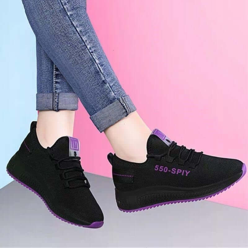 Old Beijing cloth shoes women's black shoes casual sports breathable flying weaving shoes, sports shoes, manufacturers wholesale generation