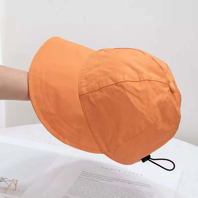 Summer sunscreen hat trending fashion drawstring foldable face small baseball fisherman hat