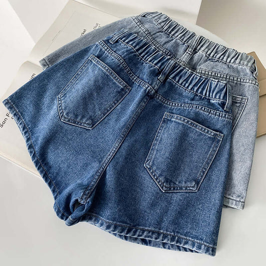 "Flawless Slim Hairs Denim Shorts"