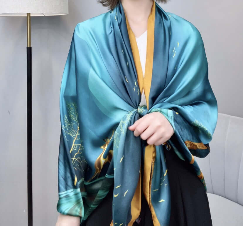 Ladies Long Fashion Silk Shawl ~ Asian Flavor ~ Many Variations