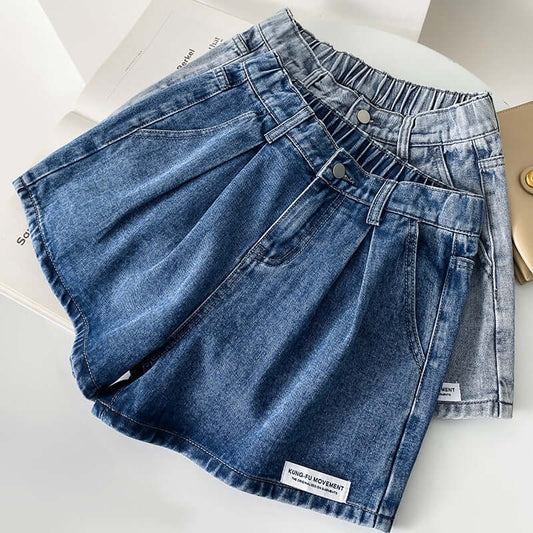 "Flawless Slim Hairs Denim Shorts"