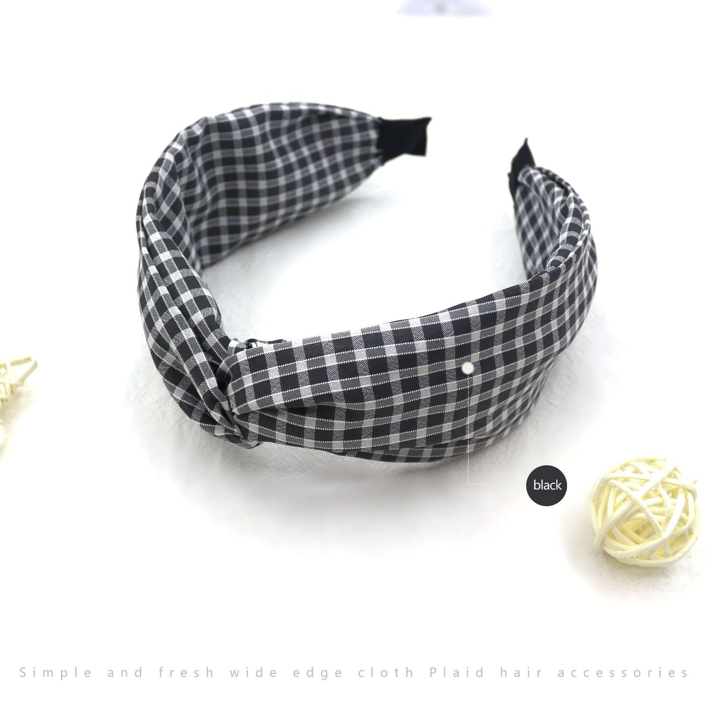 Korean version of the small clear fabric headband network red minimalist knot hair accessories out to wash the face