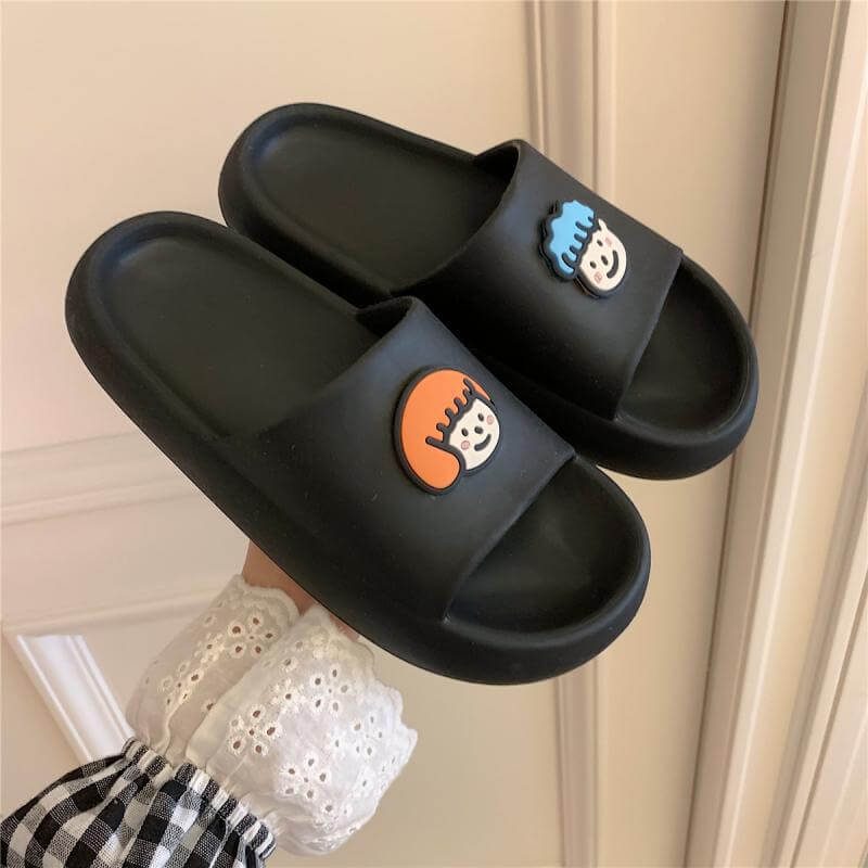 Bathroom men and women lovers sandals and slippers room home exterior wear net red INS tide fashion Japanese cartoon cool slippers