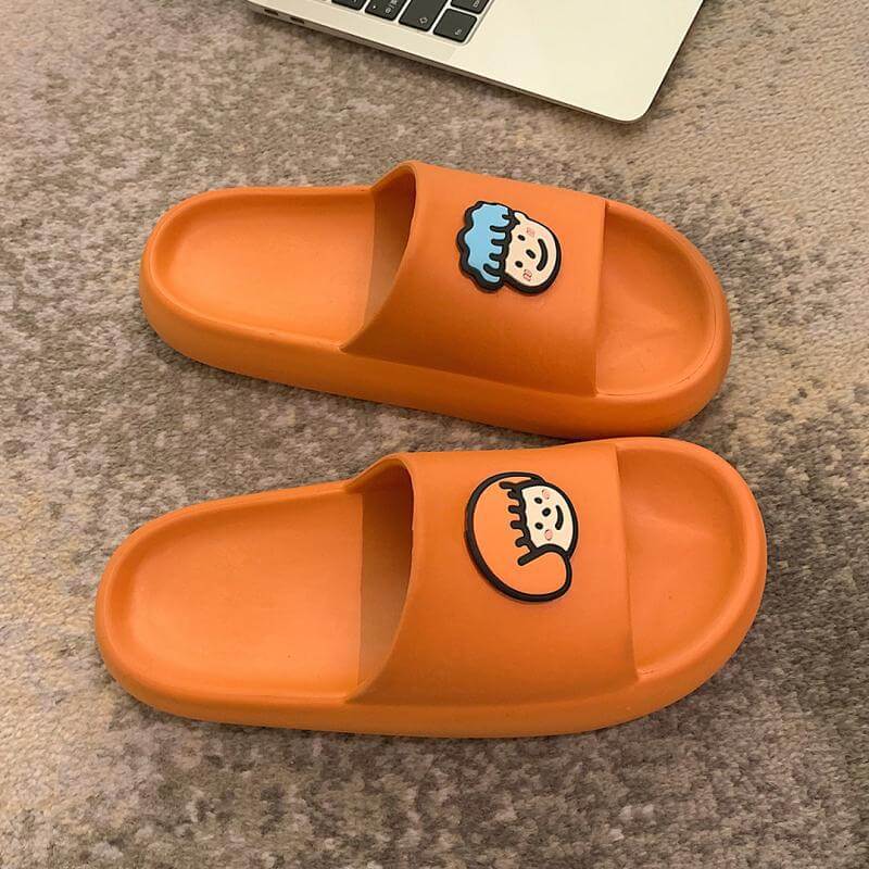 Bathroom men and women lovers sandals and slippers room home exterior wear net red INS tide fashion Japanese cartoon cool slippers