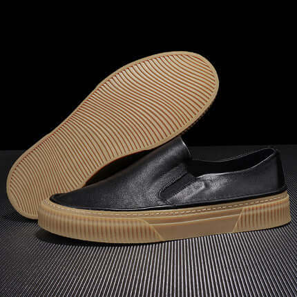 Men's shoes summer new Laofu shoes men's leather bean shoes business casual shoes beef tendon bottom shoes breathable shoes men
