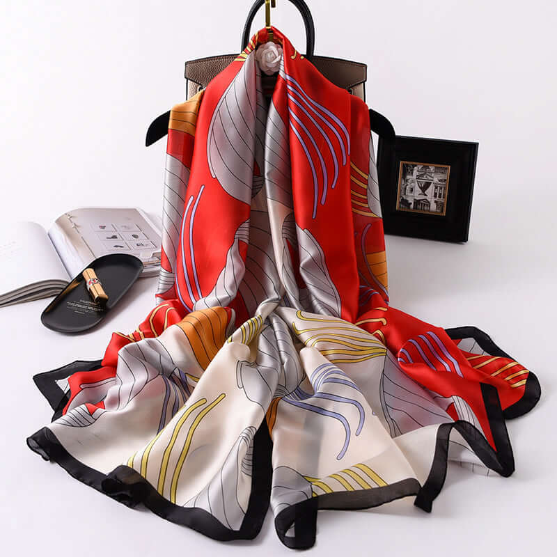 Summer sunscreen beach silk scarf Korean lotus lotus blossamer silk scarf simulation silk scarf female shawl