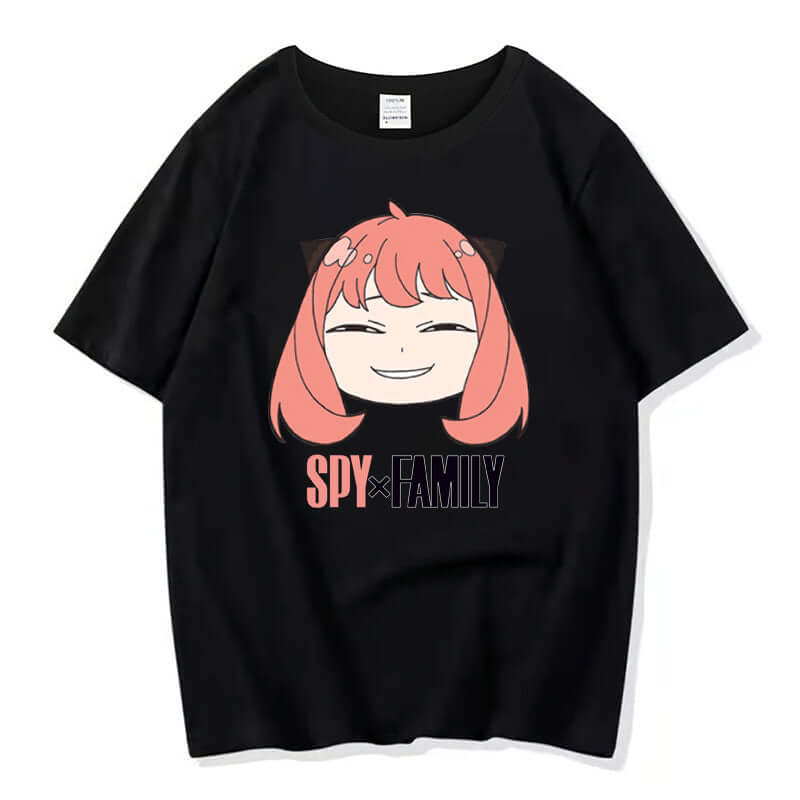 2022 new anime character spy play around the house printing round neck men and women short sleeve T-shirt one piece on behalf of the hair