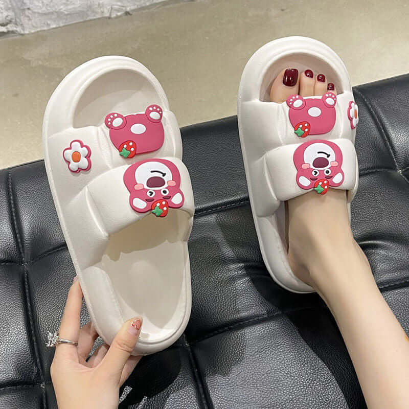 Women's Cute Cartoon Rubber Sole Flip Flops