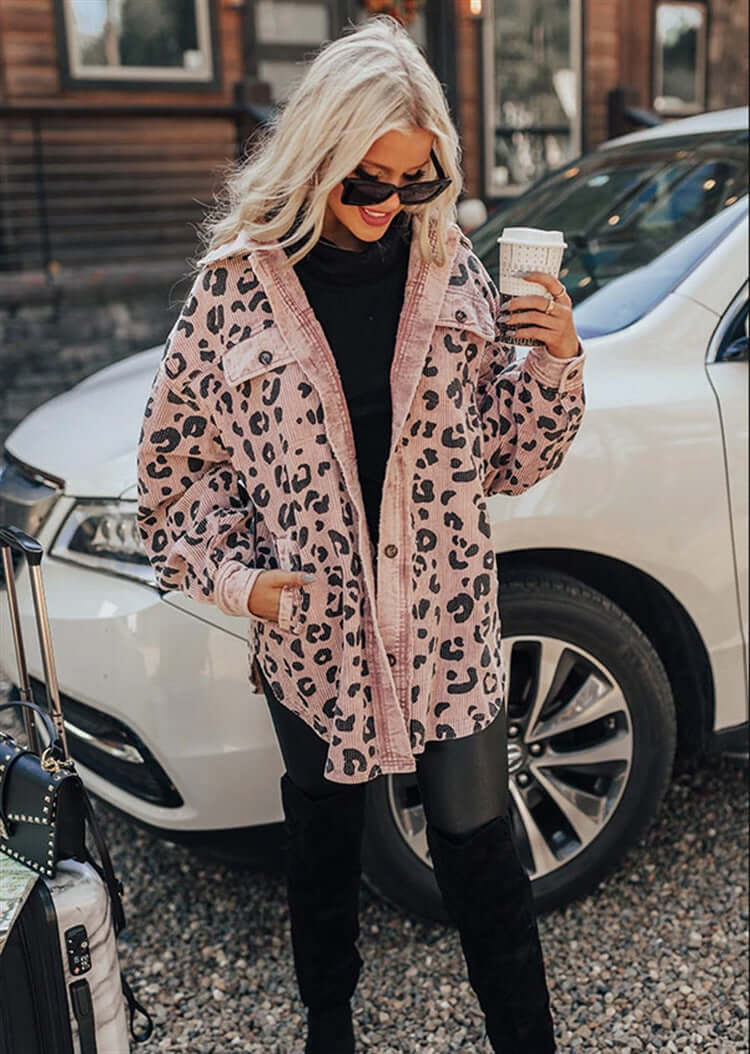 Leopard Print Jacket | Women's Fashion Fall-Winter Comfort