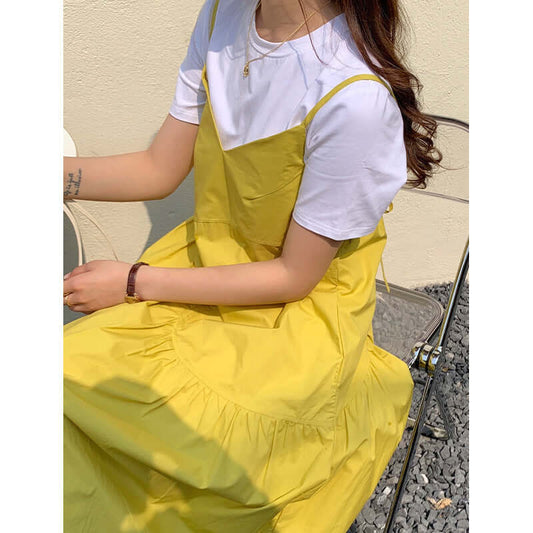 Wei Yong Song Dress 2021 Summer New Korean version of the loose waist design is irregular summer skirt