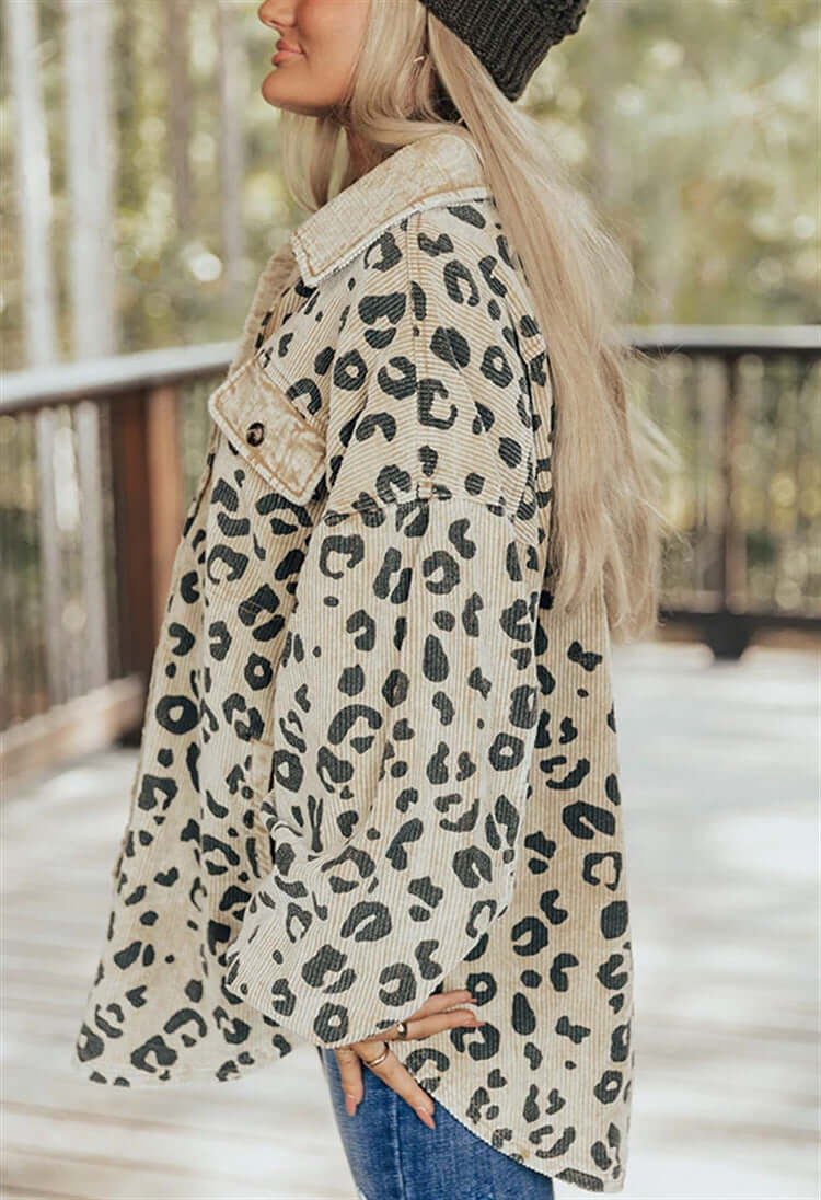 Leopard Print Jacket | Women's Fashion Fall-Winter Comfort