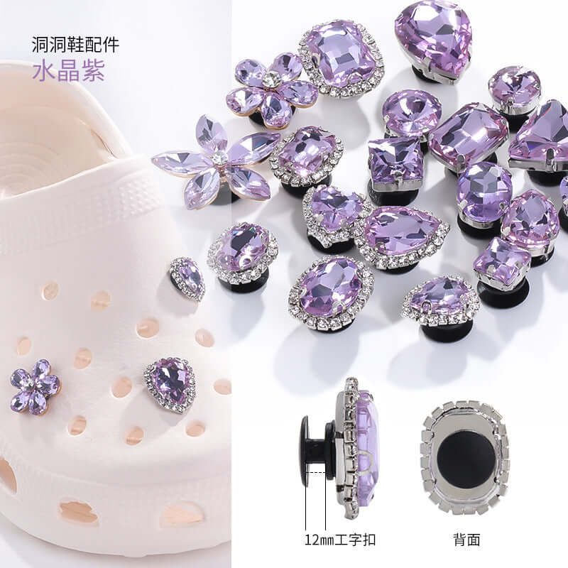 New net red hole shoes crystal diamond DIY cave shoes accessories shoes buckle diamonds decorative buckle accessories