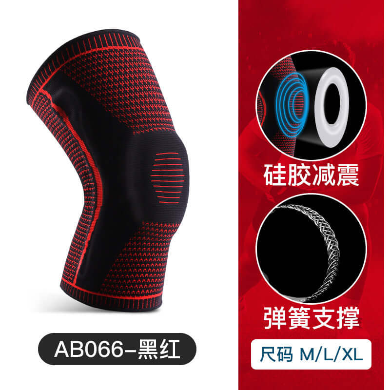 Summer men's and women's sports riding knitted silicone spring breathable basketball knee pads protective leg guards wholesale