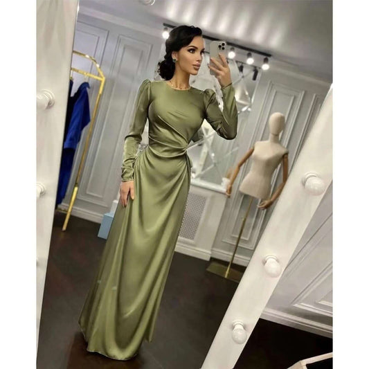 Long Sleeved Slim Evening Dress- Alluring Elegant Fashion🌠