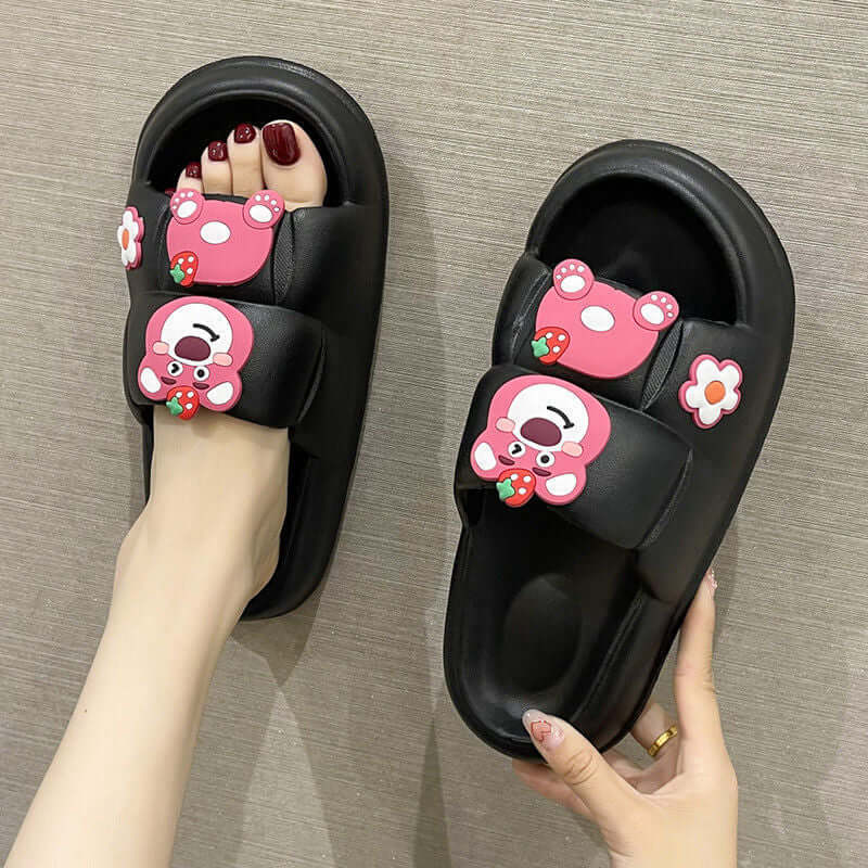 Women's Cute Cartoon Rubber Sole Flip Flops