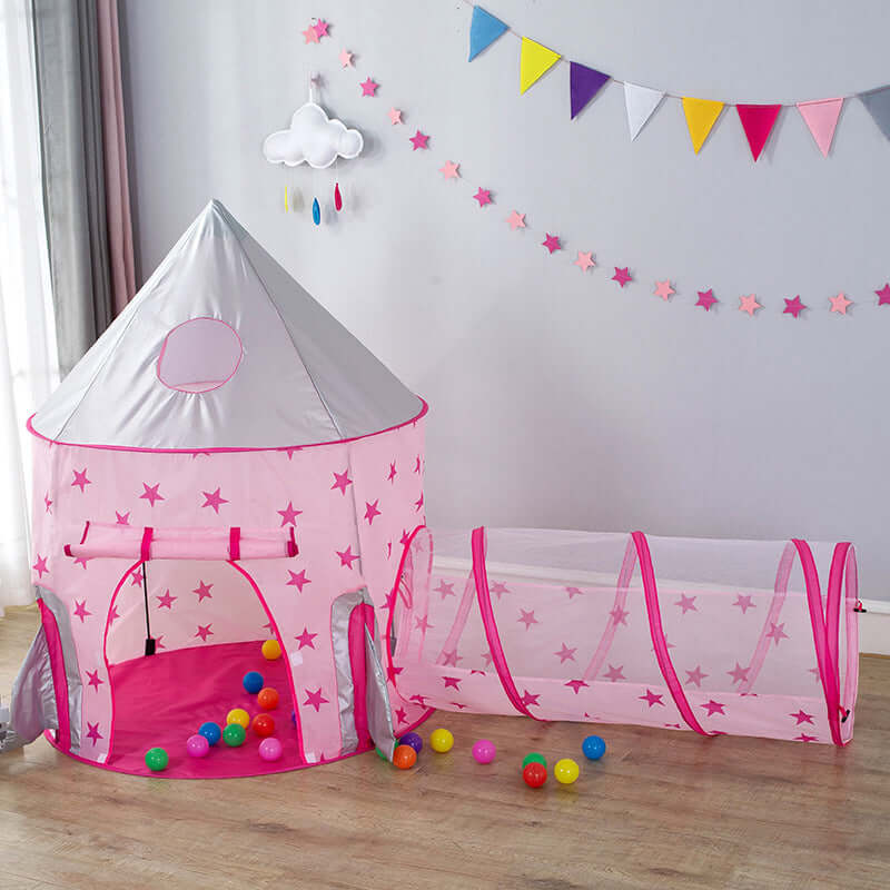 Children's tent space cabin star empty Mongolian Baby Toy Ball Pool Game Room Interior Tent Basket Three-piece