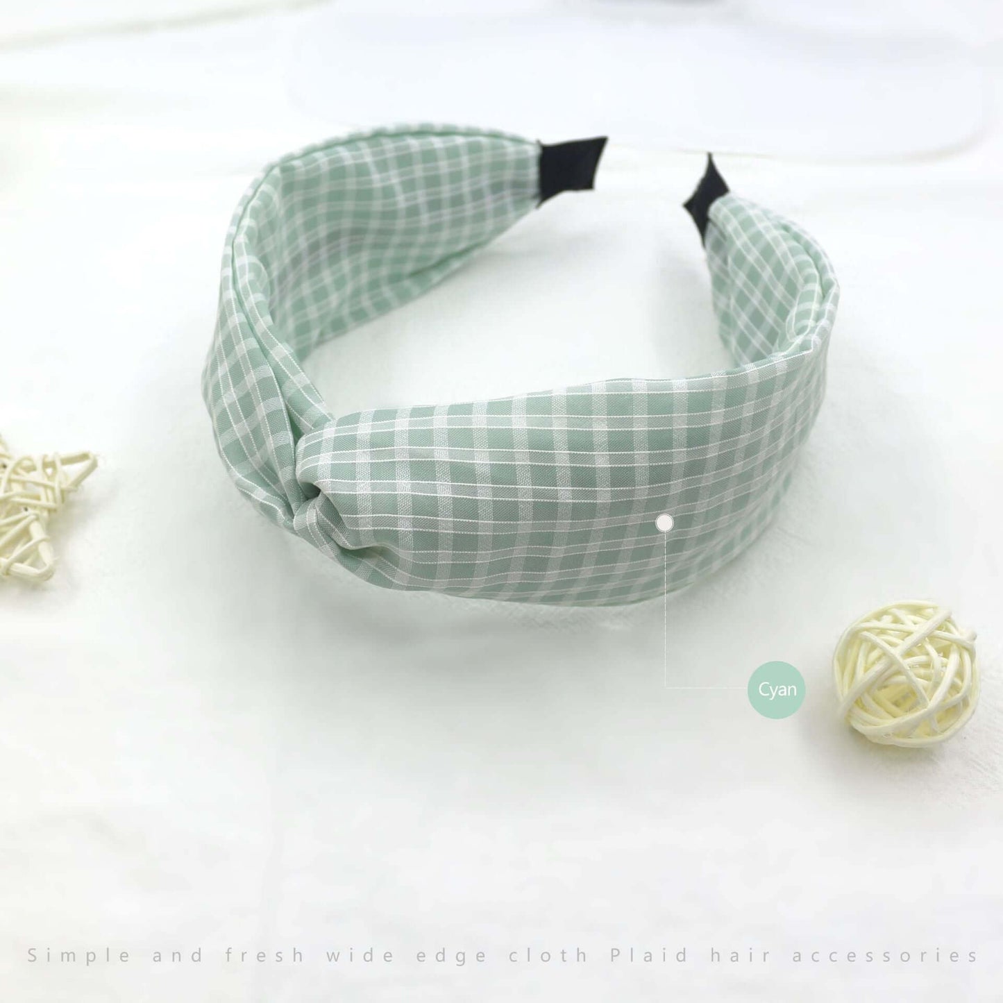 Korean version of the small clear fabric headband network red minimalist knot hair accessories out to wash the face