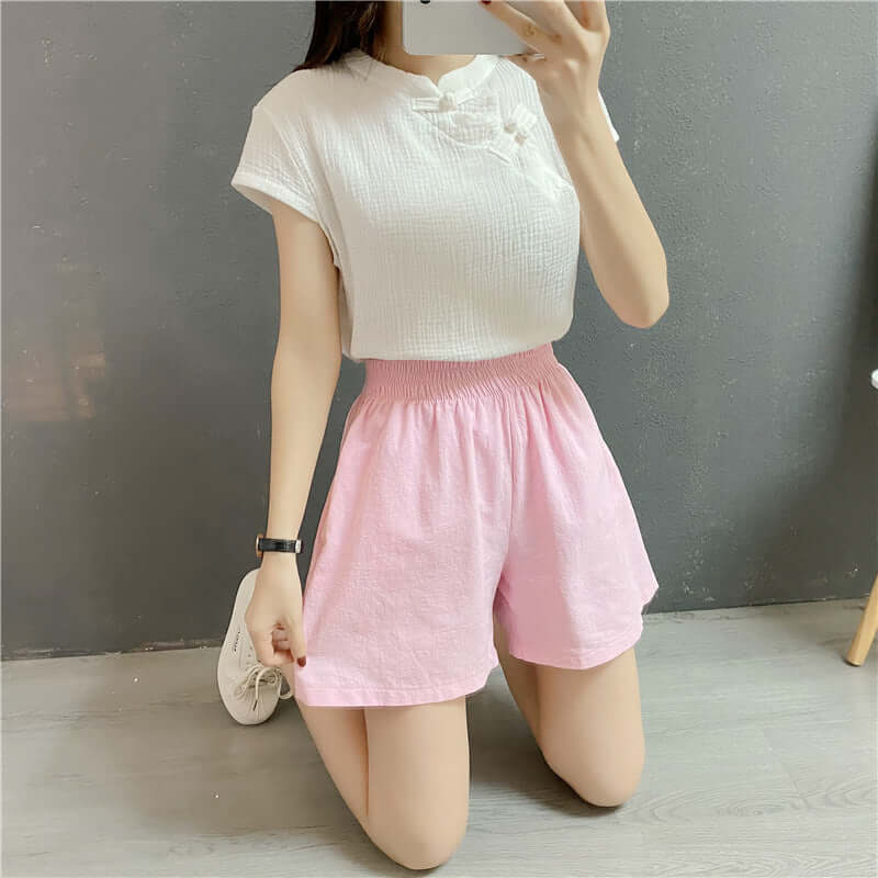 Women's Shorts - Seasonal Fashion High Waist Wide Leg