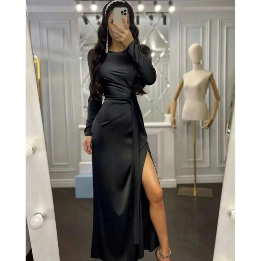 Long Sleeved Slim Evening Dress- Alluring Elegant Fashion🌠