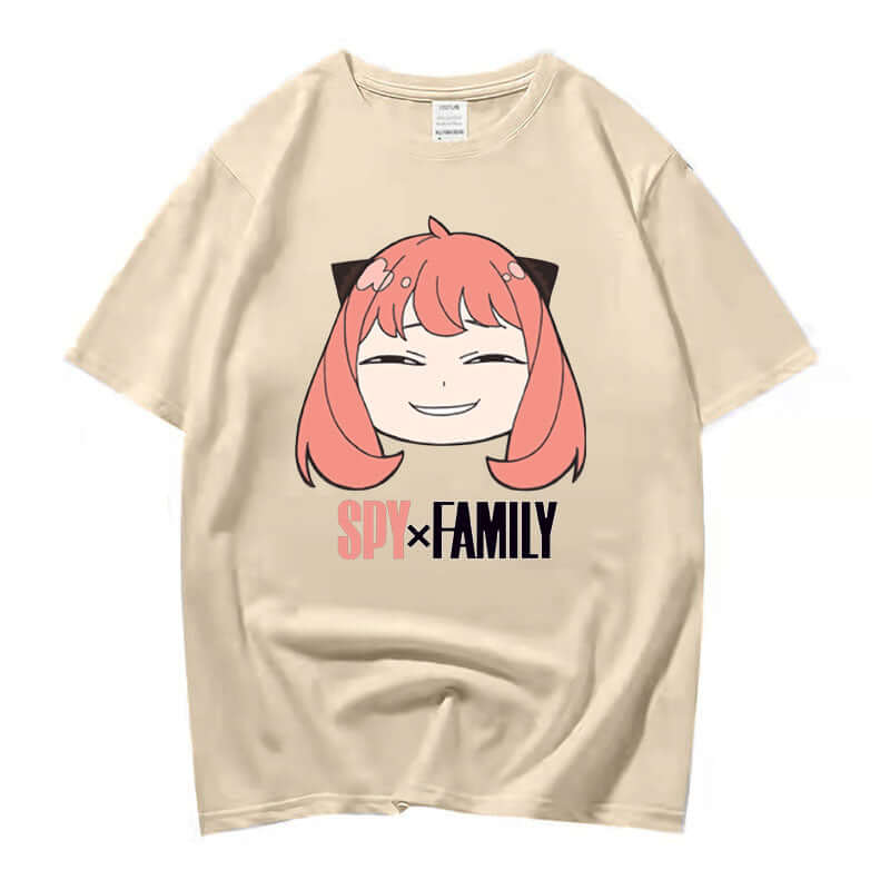 2022 new anime character spy play around the house printing round neck men and women short sleeve T-shirt one piece on behalf of the hair