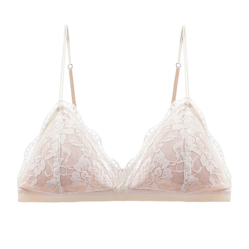 Women's Thin Bra -Lace French Lingerie-No Steel Ring