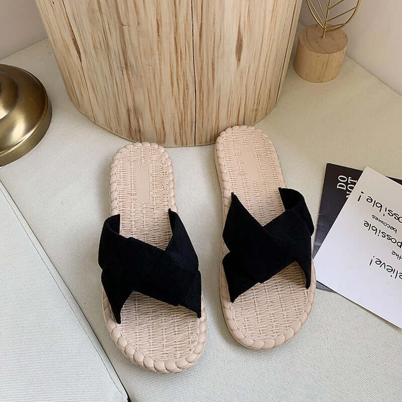 Slippers female summer wear 2021 Korean version of the new beach flat lazy pregnant women shoes